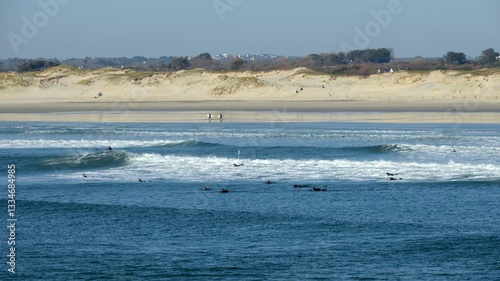 Obraz na płótnie La Torche au long de la côte en Bretagne Cornouaille Finistère France w salonie