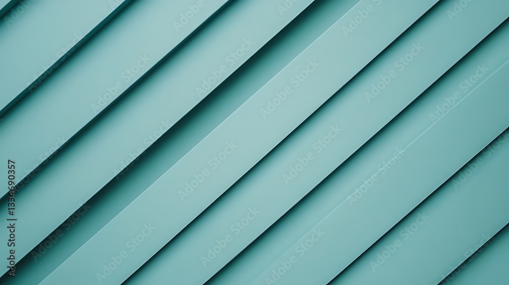 Obraz premium Angled Teal Colored Rectangular Shapes Creating a Geometric Pattern