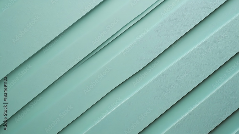 Fototapeta premium Diagonal layers and abstract shapes create a simple blue green design