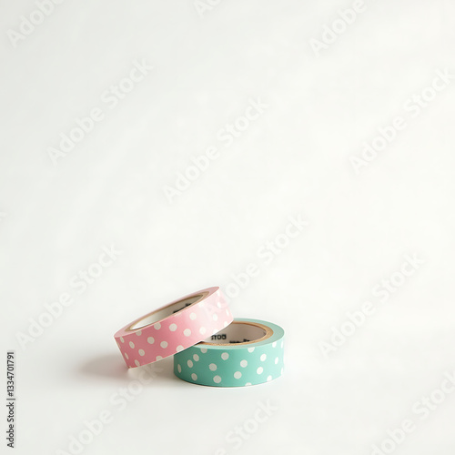polka dot washi tape pink and blue