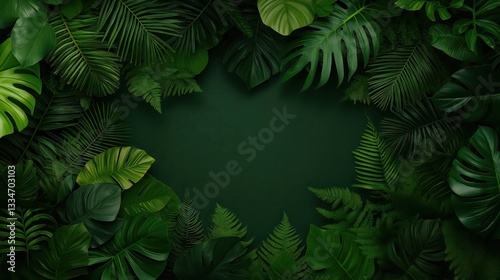 A wallpaper high definition. 3d image wallpaper of tropical leaves