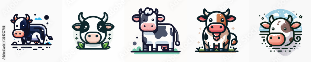 Vector of a cow. Vector of a cow.