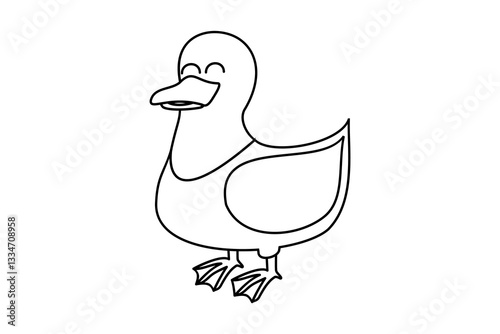 Bilde på lerret Duck line art vector
