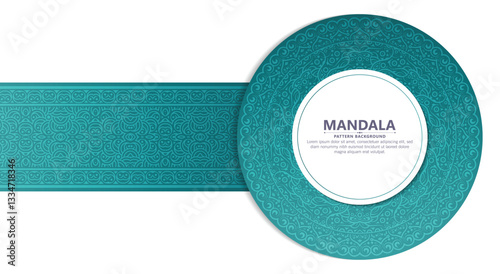 Blue gradient mandala background concept