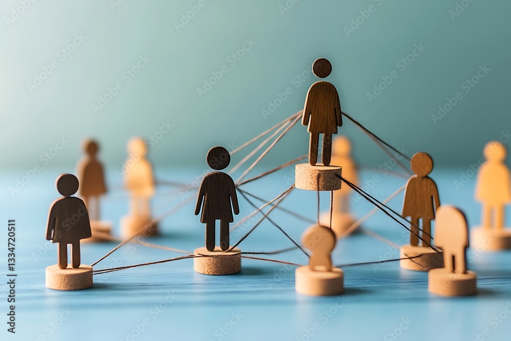 Obraz premium Organizational structure concept. Teamwork organization and business workflow process management for Information on hierarchical structure of departments in business