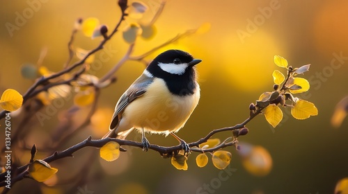close up of bird is sitting on the bench in the nature, bird in the nature