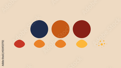 Natures Colors A palette of colors derived from natural dyes like indigo madder and turmeric accompanied by small samples of the dyed fabrics highlighting the beauty of organic