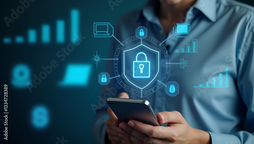 Flat Take unknown caller phone call uncertain identity check raises security concern underscores caller ID verification approach digital environment concept as Person answers suspicious phone number p