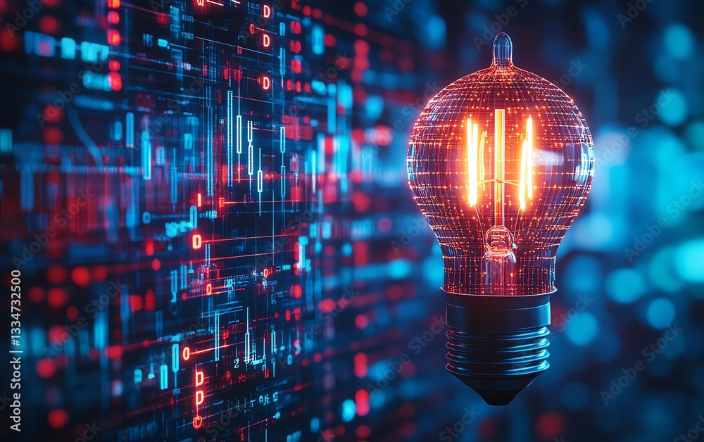 Digital Innovation Lightbulb Concept