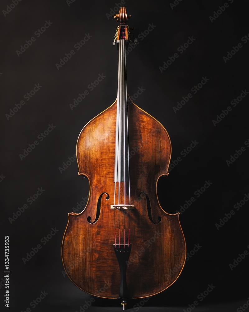 Fototapeta premium Elegant Double Bass: A Symphony of Sound from the String Family in Musical Harmony