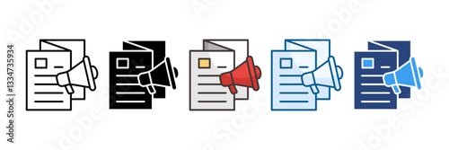 Brand Awareness Icon Set Multiple Style Collection