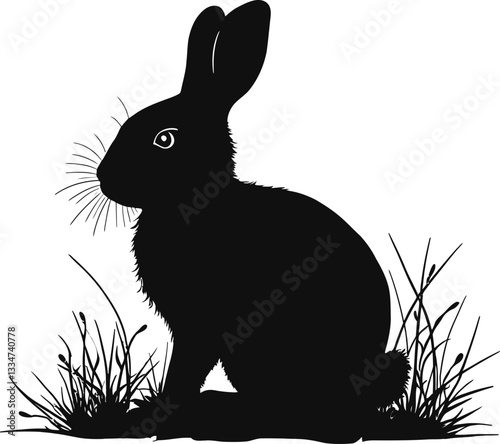 Easter Bunny, Easter Sunday, bunny premium silhouette vector