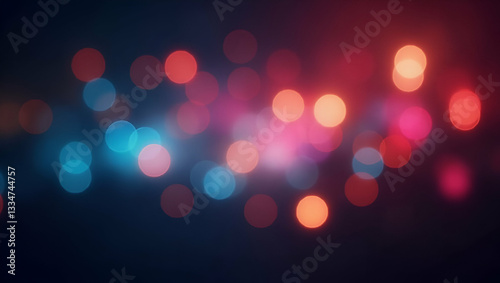 Flat Abstract light bokeh background with blurred colorful lights creating visually appealing and artistic effect. concept as Abstract light bokeh background with blurred colorful lights creating visu
