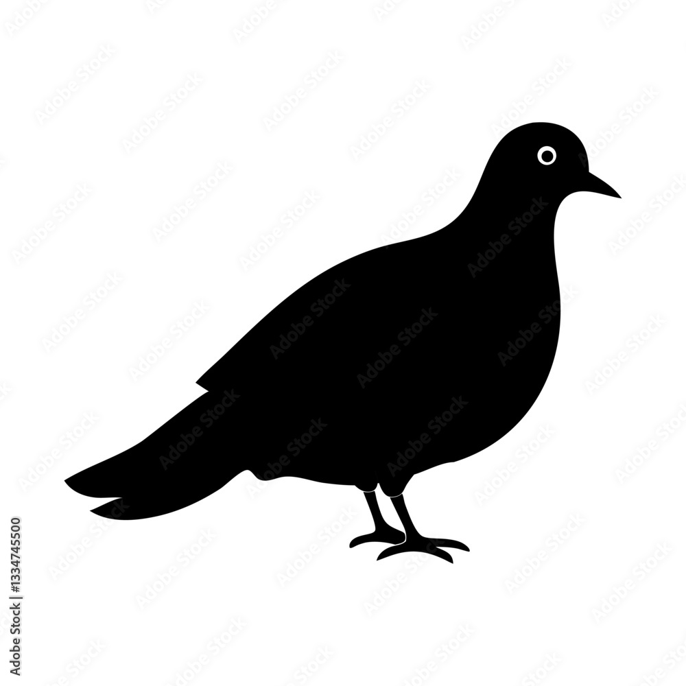 pigeon silhouette isolated on white vector illustration of a pigeon silhouette vector logo design pigeon silhouette isolated on white vector illustration of a pigeon silhouette vector logo design