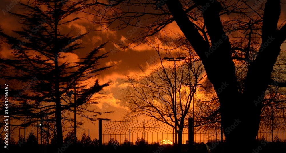 Coucher de soleil à Quimper en Bretagne Cornouaille France