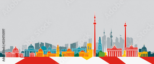vibrant conceptual city sky...