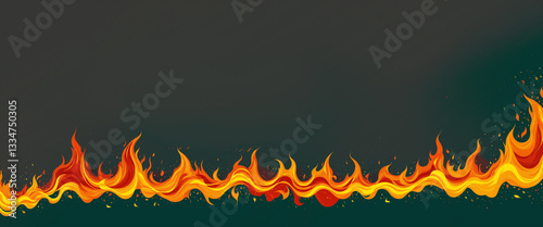 stylized horizontal flames ...