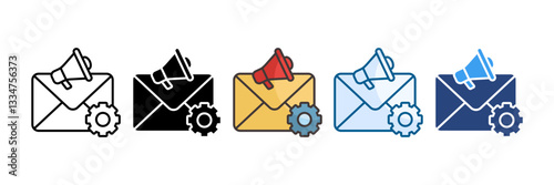 Email Marketing Automation Icon Set Multiple Style Collection