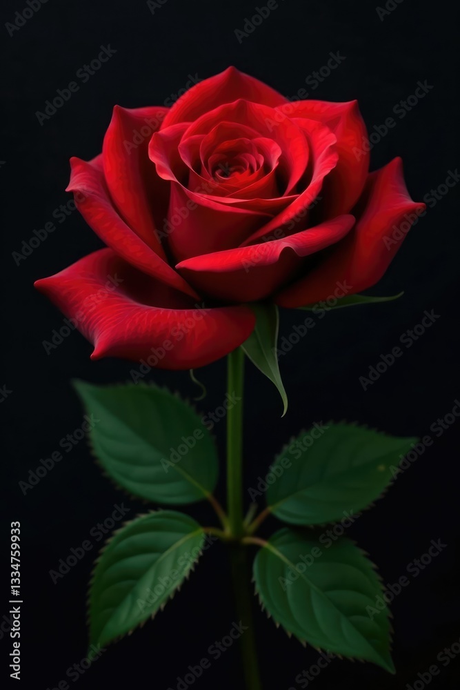 The dark red rose has delicate thorns and a velvety texture, flower, smooth, natural The dark red rose has delicate thorns and a velvety texture, flower, smooth, natural
