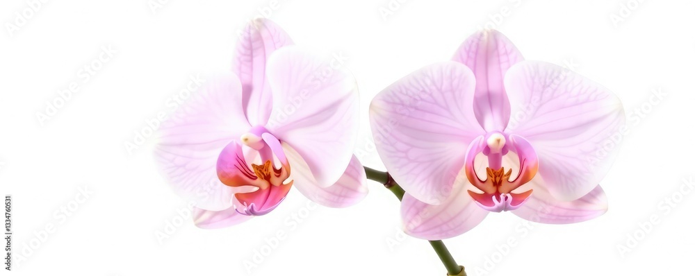 Single orchid bloom isolated on white background, exotic, tropical, nature Single orchid bloom isolated on white background, exotic, tropical, nature
