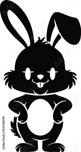Easter Bunny, Easter Sunday, bunny premium silhouette vector template