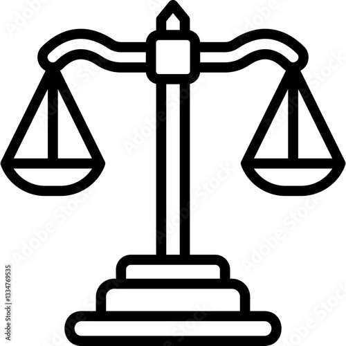 Justice Scale  Line Icon