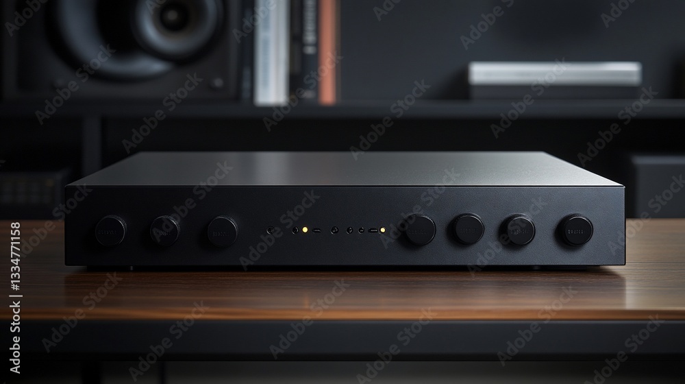 Obraz premium High-Fidelity Audio Amplifier: Minimalist Design, Premium Sound