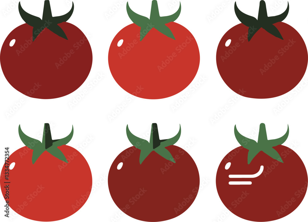 Tomato Icon Set Vector Illustration Design Tomato Icon Set Vector Illustration Design
