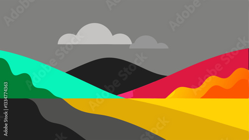 Muted Colors An image of a landscape with vibrant colors on one side and grayscale on the other showcasing the emotional contrast between connection and isolation.