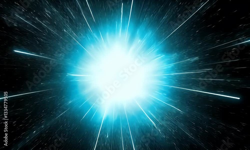 high-definition video presents a neon-colored energy explosion in slow motion with bright sparks flying in a mesmerizing display