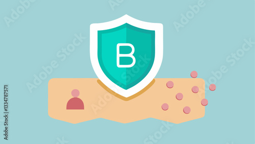 Protective Layer Show a visual of skin with BB cream on top and a defense shield indicating how nanotechnology protects from environmental factors while providing coverage.