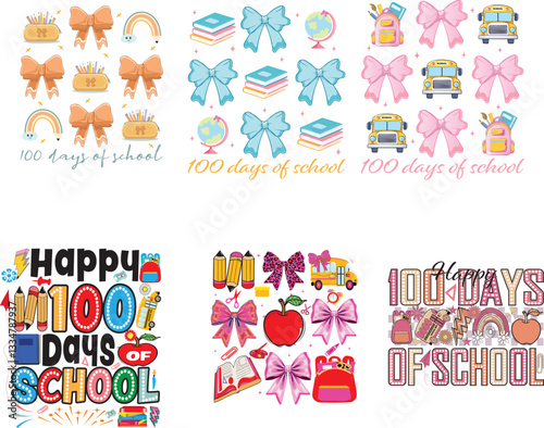 100 days of school Coquette bow, 100th day of school kindergarten, 100 days gamer construction of school, polka dot, of school Got, 100 days, gamer construction, 100th day of schoo, kindergarten, 100 