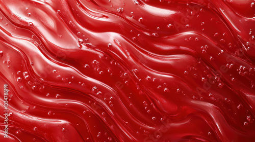 Red Slime Closeup Texture, Background. 