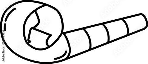 Party Blower Toy Outline