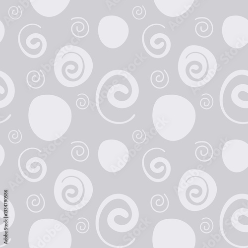 Abstract shapes seamless pattern. Hand drawn geometric vector illustration.	