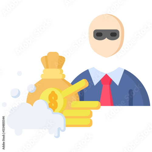 Fraud icon in Flat Color Style. Simple Vector Design. Simple Vector Flat Icon