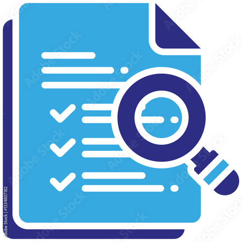 Analysis icon in Glyph Dual Color Style. Simple Vector Design. Simple Vector Glyph Icon