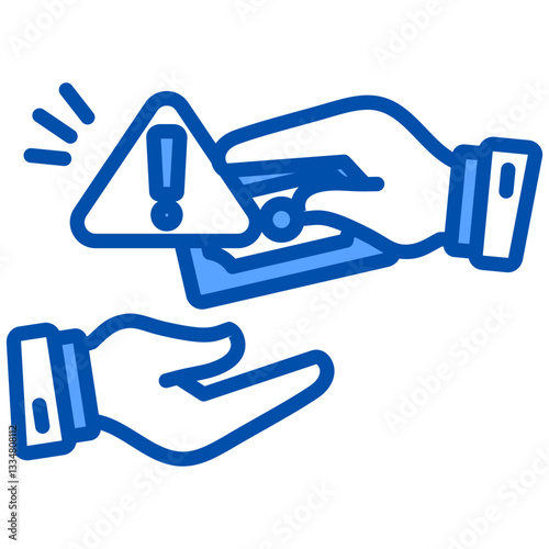 Bribery icon in Blue Color Style. Simple Vector Design. Simple Vector Flat Icon