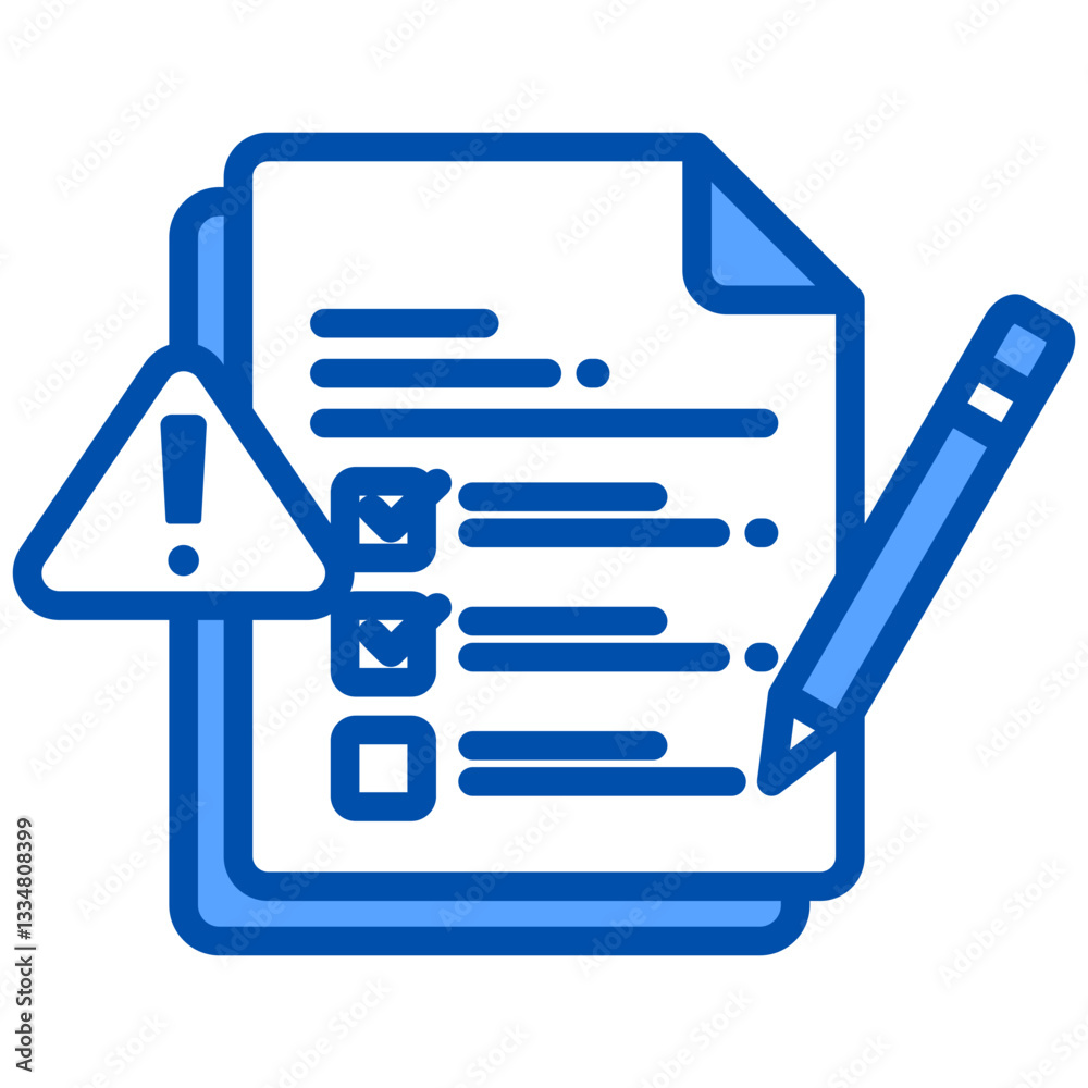Risk Assessment icon in Blue Color Style. Simple Vector Design. Simple Vector Flat Icon Risk Assessment icon in Blue Color Style. Simple Vector Design. Simple Vector Flat Icon