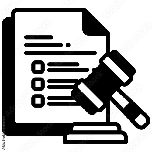 Penalty icon in Mix Filled Style. Simple Vector Design. Simple Vector Outline Filled Icon