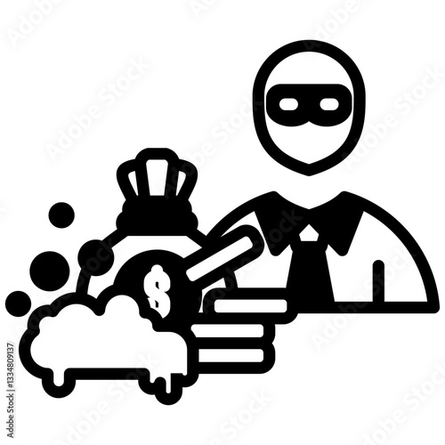 Fraud icon in Mix Filled Style. Simple Vector Design. Simple Vector Outline Filled Icon