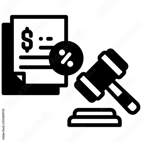 Tax Compliance icon in Mix Filled Style. Simple Vector Design. Simple Vector Outline Filled Icon