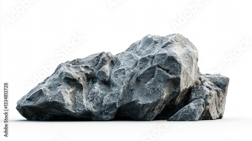 Natural Mountain Rock Isolated on White Background for Creative Design Projects