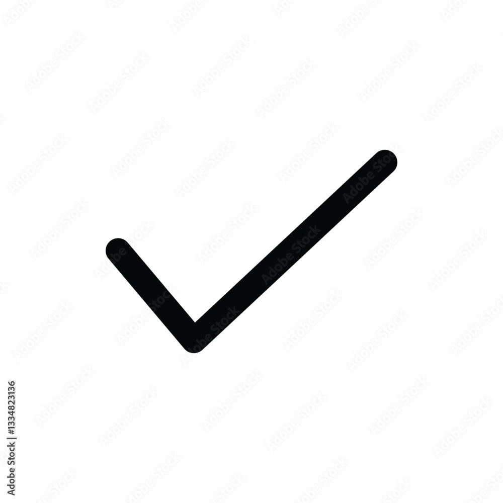 Silhouette checkmark web flat icon Silhouette checkmark web flat icon