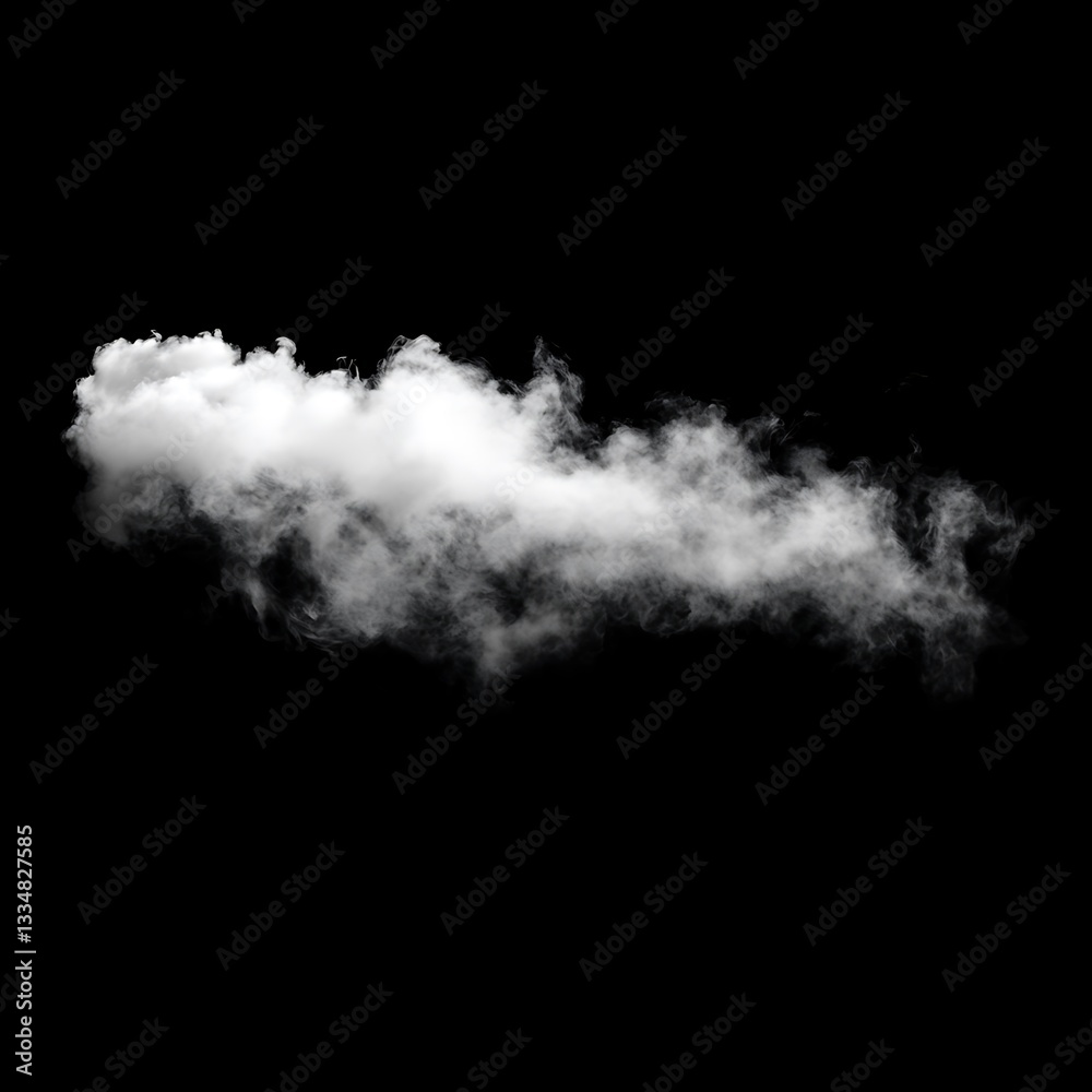 White cloud, dark sky, isolated, design element White cloud, dark sky, isolated, design element