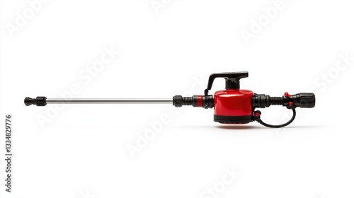 Powerful sprayer action for effective pest control in gardens equipment demonstration outdoor close-up view maintenance concept
