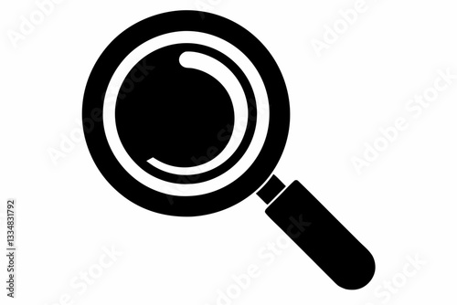 magnifying glass icon line art silhouette vector illustration