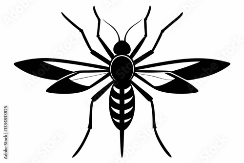 mosquito icon line art silhouette vector illustration