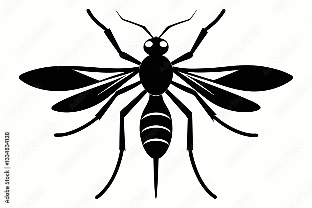 mosquito icon line art silhouette vector illustration mosquito icon line art silhouette vector illustration