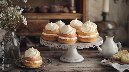 Wallpaper Mural Italian Maritozzo buns with silky whipped cream filling Torontodigital.ca